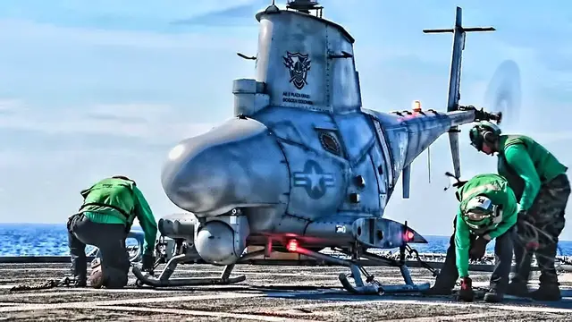 'Video thumbnail for MQ-8B Fire Scout Unmanned Helicopter • U.S. Navy (2019)'