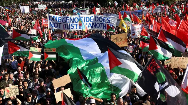 'Video thumbnail for 'All eyes on Gaza' as Germany sees largest pro-Palestine protest to date'