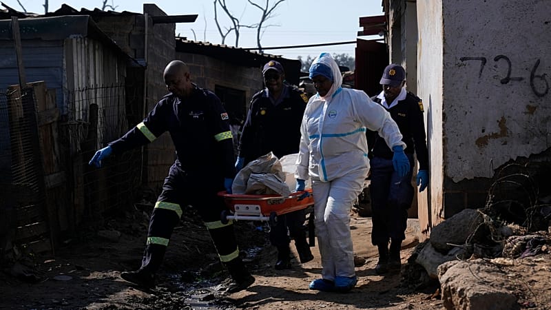 Video thumbnail for Manhunt underway in South Africa after 12 killed in mass shooting