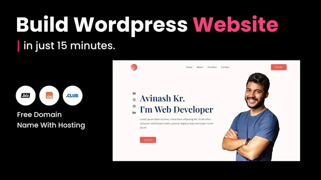 Video thumbnail for How To Create WordPress Website With Free Domain Name Step by Step