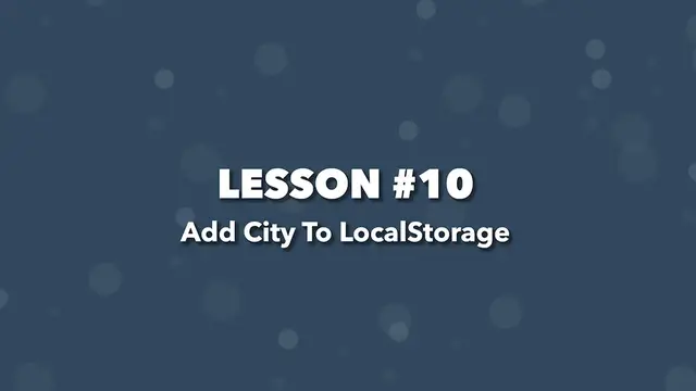 Video thumbnail for Weather App Build (Vue 3 & Tailwind) #10 - Adding Cities to Local Storage