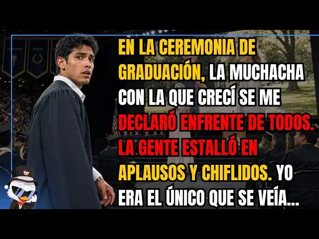 Video thumbnail for En la ceremonia de graduación, la muchacha con la que crecí se me declaró enfrente de todos...