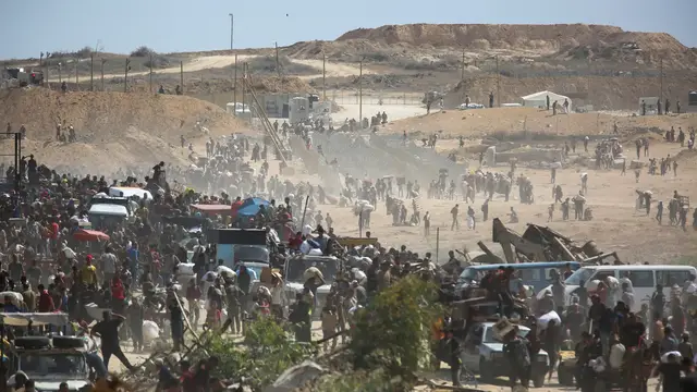 'Video thumbnail for Gunfire heard near GHF aid site in Gaza'