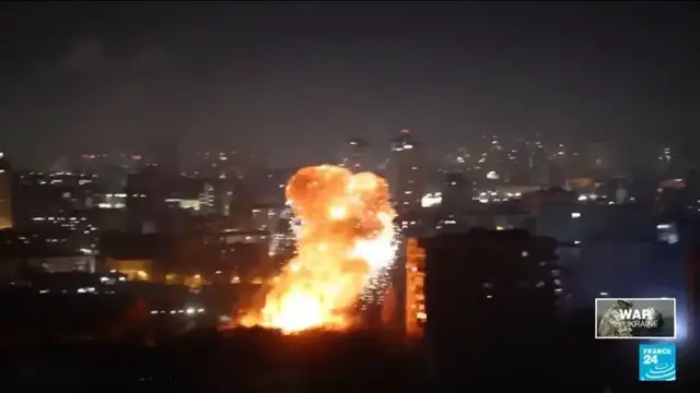 'Video thumbnail for Russian drone and missile attack on Kyiv kills 6 people and injures at least 35'
