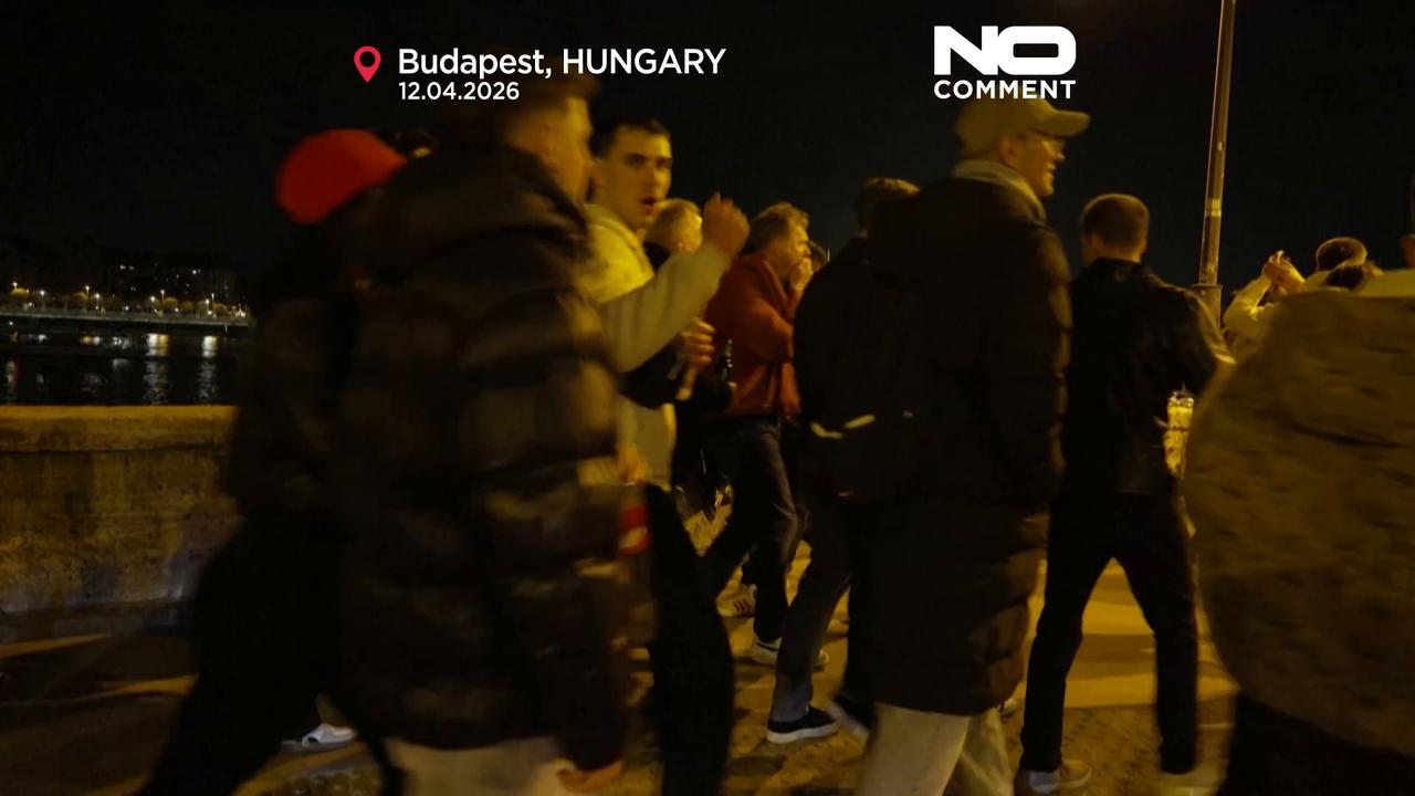 Video thumbnail for Hungary: jubilant scenes across Budapest follow Magyar’s victory