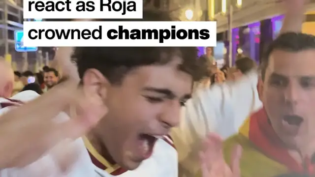 Video thumbnail for Madrid fans react to Spain's World Cup win