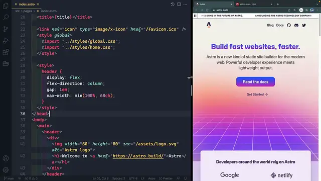 Video thumbnail for Build a Static Site with Figma & Astro #6 - Astro Structure & Components