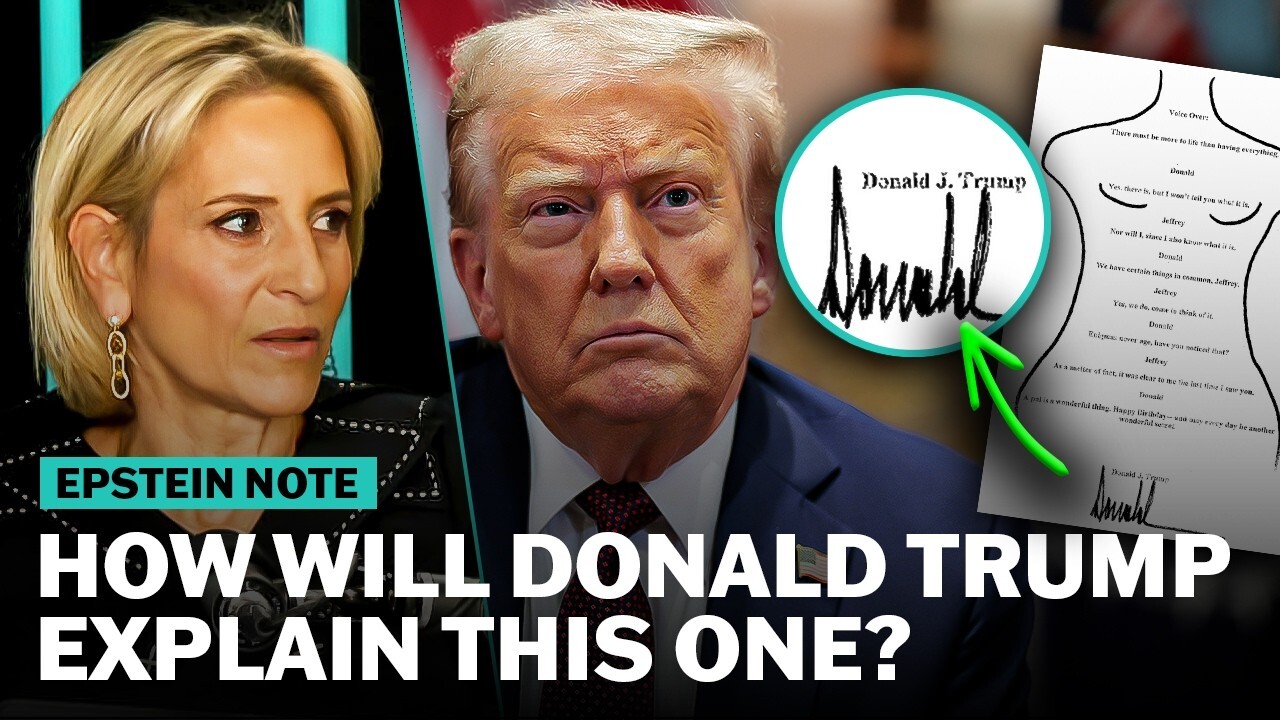 Video thumbnail for Trump's letter to Epstein is revealed