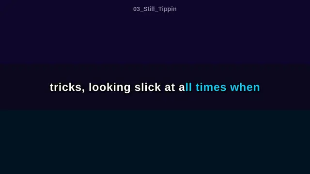 Video thumbnail for Karaoke W/ Lyrics: Still Tippin' | ARTificial Originals - not Tyler