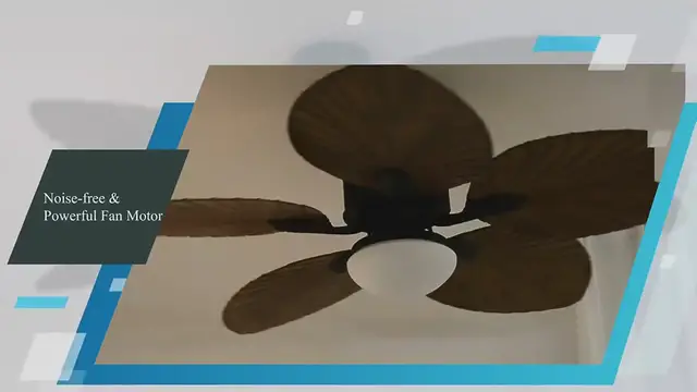 Video thumbnail for YITAHOME Tropical 52 Inch Ceiling Fan with Light and Remote
