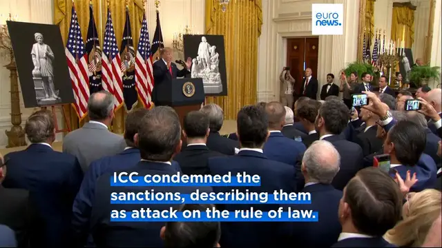 Video thumbnail for Threats against ICC 'not acceptable,' EU says after US announces sanctions