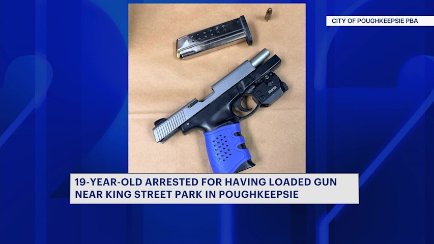 Video thumbnail for Teen charged after police say loaded handgun was found near Poughkeepsie park