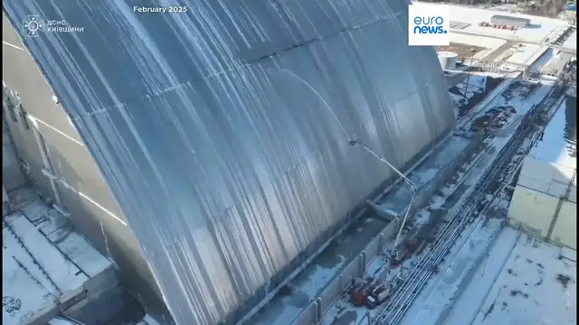 Video thumbnail for Shield protecting Chernobyl nuclear power plant no longer blocks radiation, IAEA says