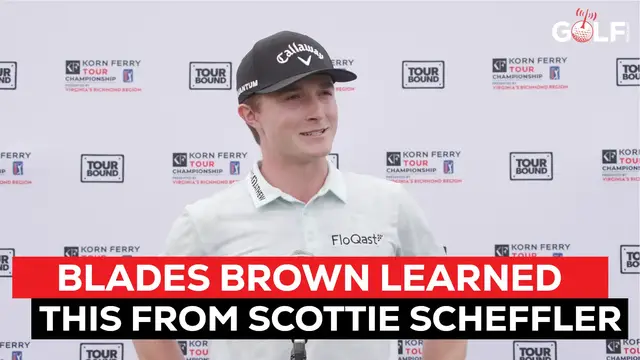 Video thumbnail for What Blades Brown has learned from Scottie Scheffler