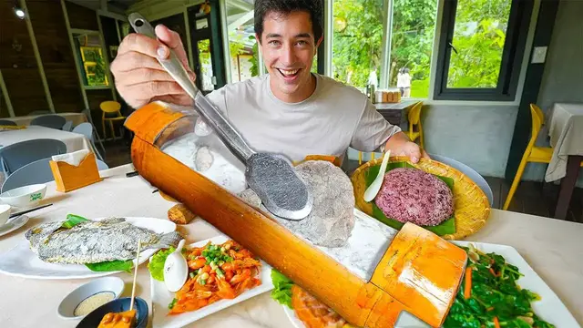 Video thumbnail for Rare TRIBAL FOOD Cooked with Rocks!! UNKNOWN Indigenous Food of Taiwanese Amis!