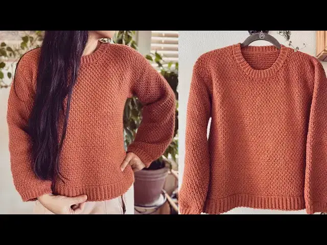 Video thumbnail for Easy Honeycomb Stitch Tunisian Crochet Sweater Step by Step Tutorial