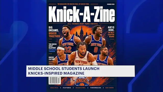 Video thumbnail for Bronx middle school students create Knicks-themed magazine