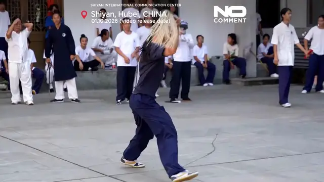 Video thumbnail for Young martial artists train in China’s ancient mountain schools
