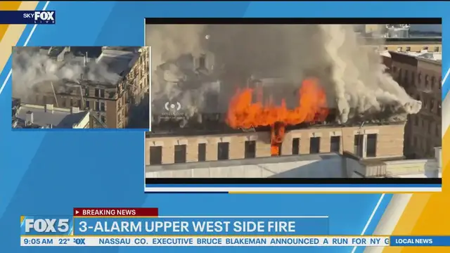 Video thumbnail for FDNY work to contain Upper West Side fire