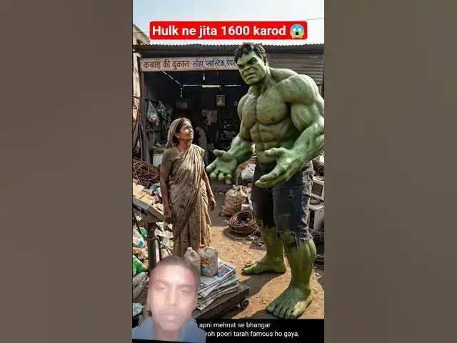 Video thumbnail for Hulk ne apni mehnat se bhangar se bike banayi aur woh poori tarah famous ho gaya #hulk  #short