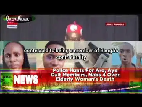 Video thumbnail for Police Hunts For Aro, Aye Cult Members, Nabs 4 Over Elderly Woman's Death