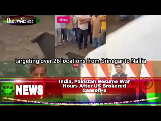 Video thumbnail for India, Pakistan Resume War Hours After US Brokered Ceasefire