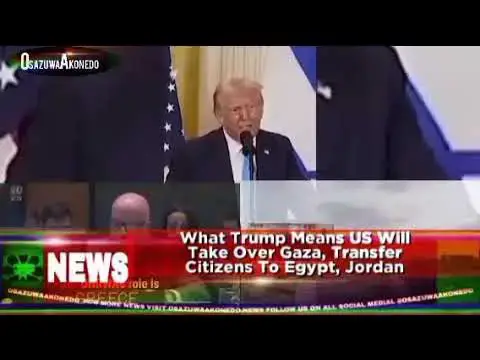 Video thumbnail for What Trump Means US Will Take Over Gaza, Transfer Citizens To Egypt, Jordan