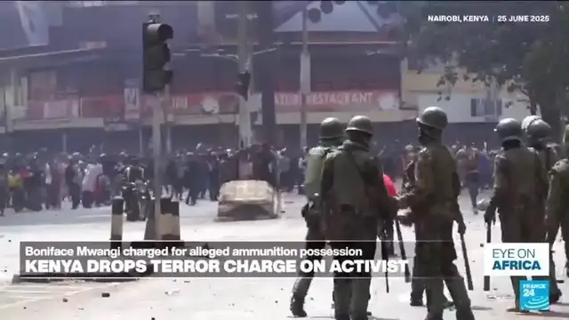 Video thumbnail for Kenya drops terror charge on activist Boniface Mwangi