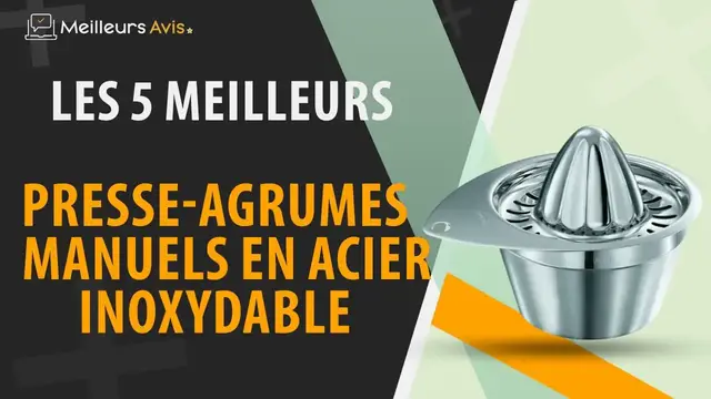 Video thumbnail for ⭐️ MEILLEUR PRESSE-AGRUMES MANUEL EN ACIER INOXYDABLE - Comparatif 2023