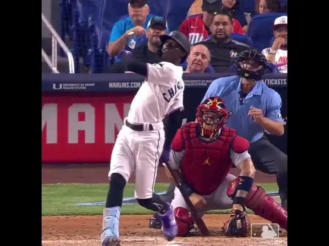 'Video thumbnail for Jazz Chisholm Jr.’s Smooth Swing 😍⚾️'