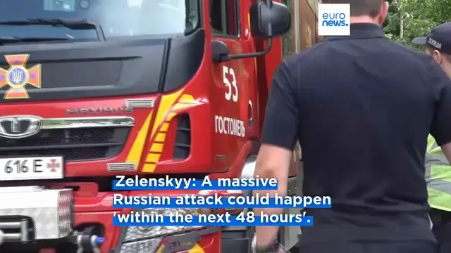 Video thumbnail for Zelenskyy warns of 'massive' Russian attack within 48 hours