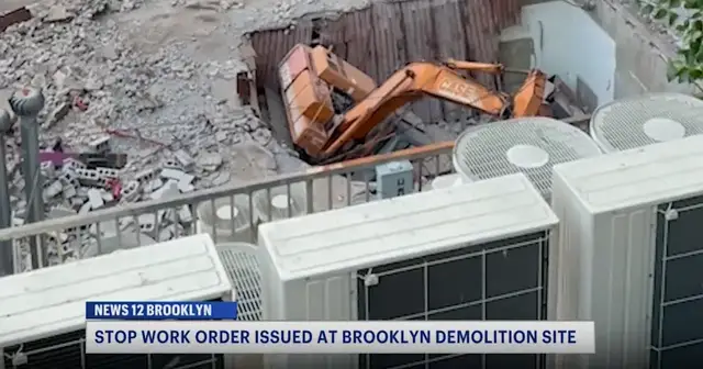 Video thumbnail for Demolition site in Downtown Brooklyn shut down after equipment collapse; neighbors raise ongoing safety concerns