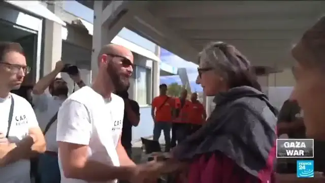 'Video thumbnail for Italian dockworkers threaten blockade against Israel'