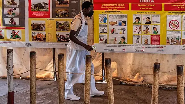 Video thumbnail for Ebola: Uganda introduces 21-day quarantine for people entering from DRC