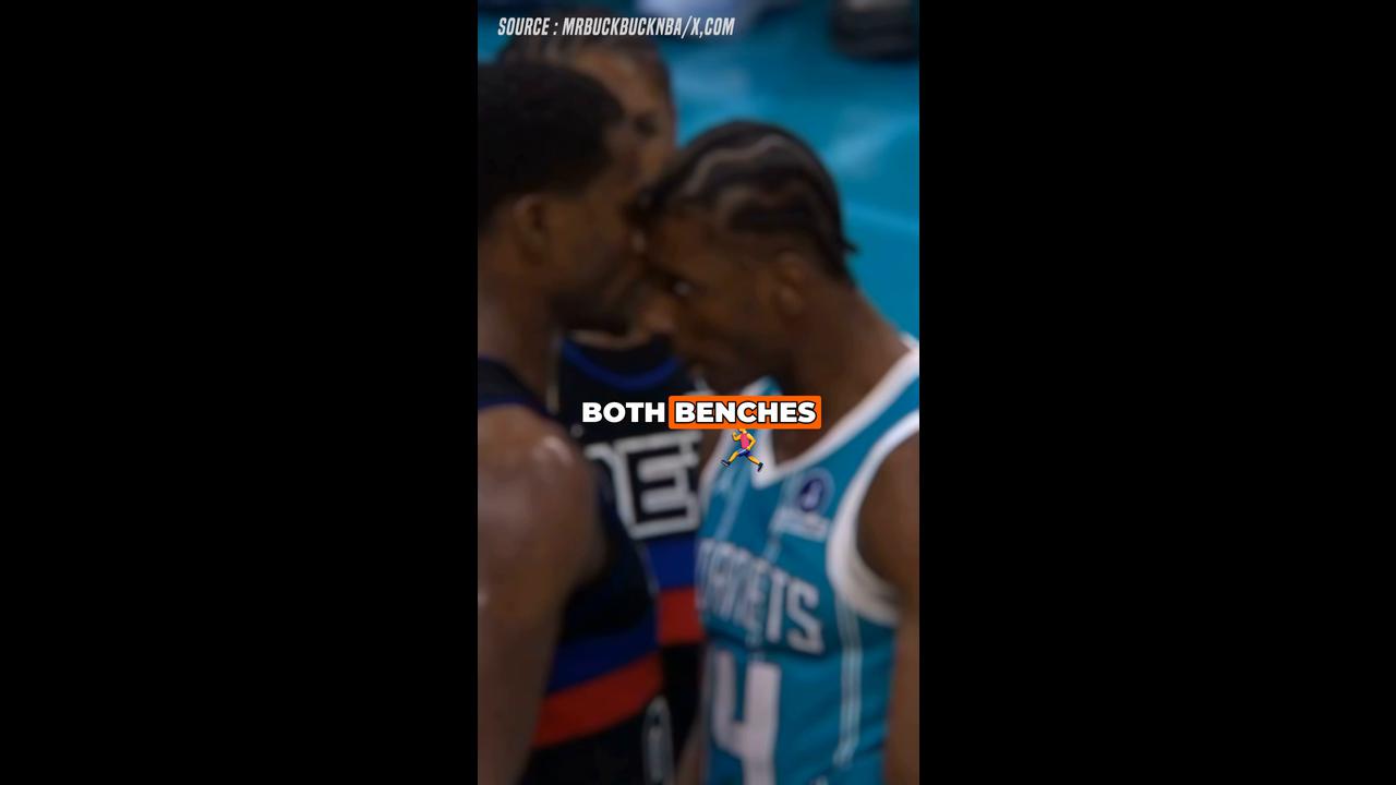 Video thumbnail for Massive Brawl Erupts Between Pistons and Hornets With Four Players Ejected