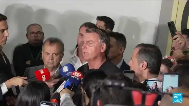 Video thumbnail for Brazil's Bolsonaro detained over flight risk, damaged ankle monitor
