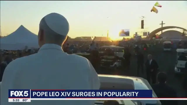 'Video thumbnail for Pope Leo XIV top of most favorable U.S. global figures Gallup poll'