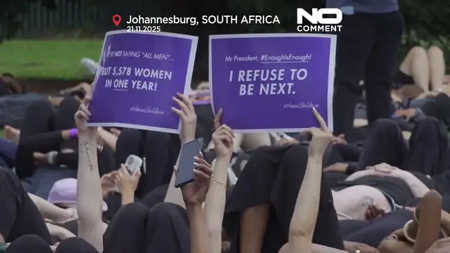 Video thumbnail for South African women protest femicide with powerful demonstration