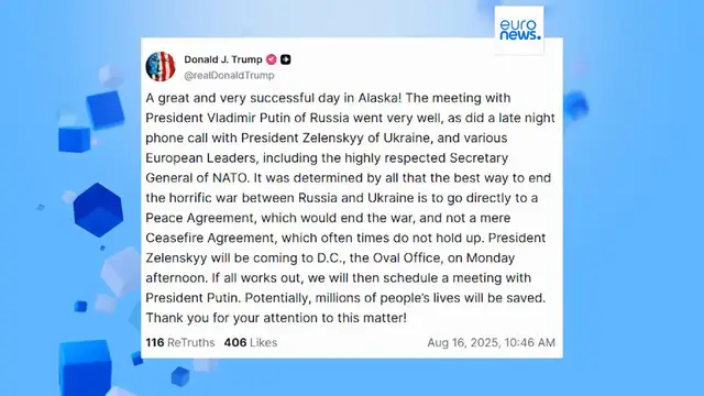 'Video thumbnail for Zelenskyy announces White House meeting with Trump to take place on Monday'