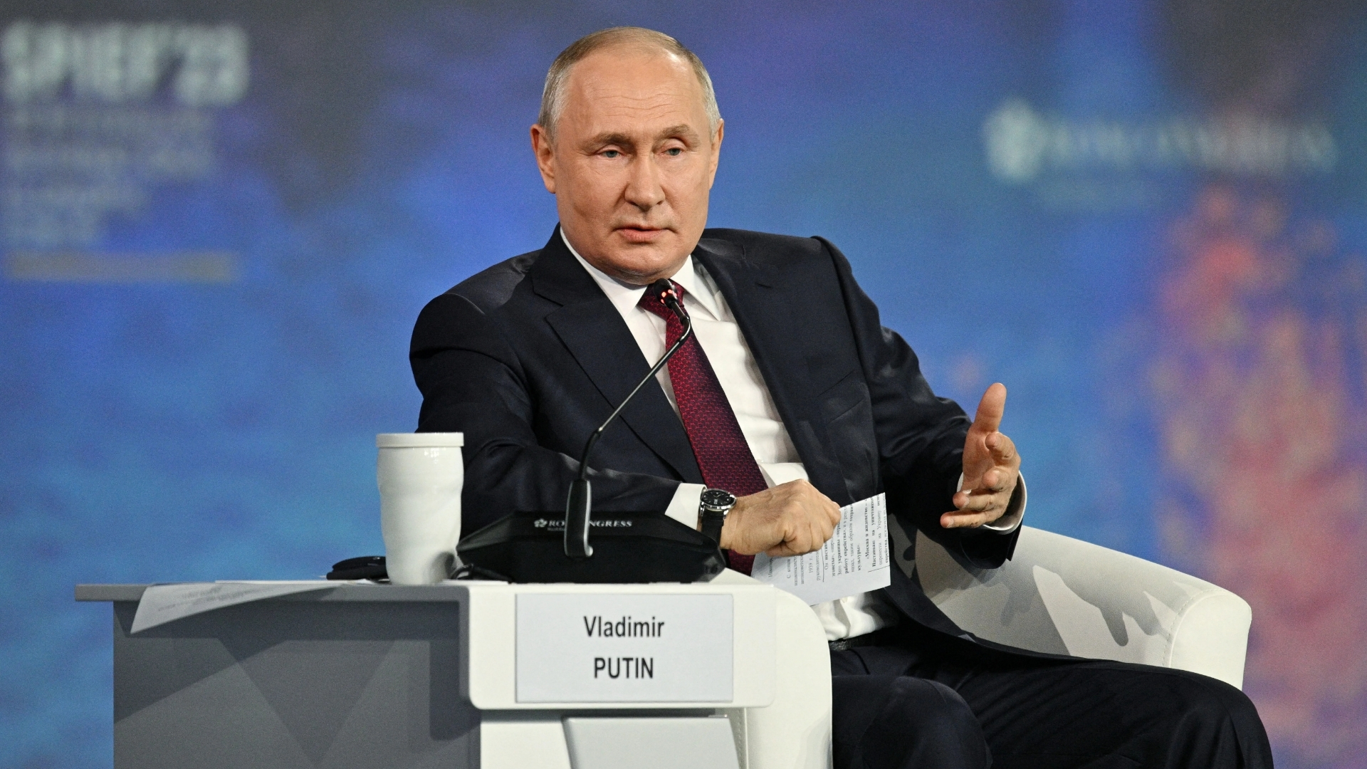 Video thumbnail for St Petersburg economic forum: A Ukrainian drone hit the city hours before summit