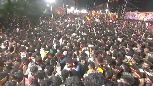 'Video thumbnail for At least 39 killed in crowd crush at Indian actor-politician Vijay’s rally'