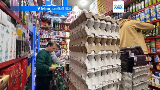 Video thumbnail for Security forces clash with protesters in Iran's main bazaar as 36 killed in rallies