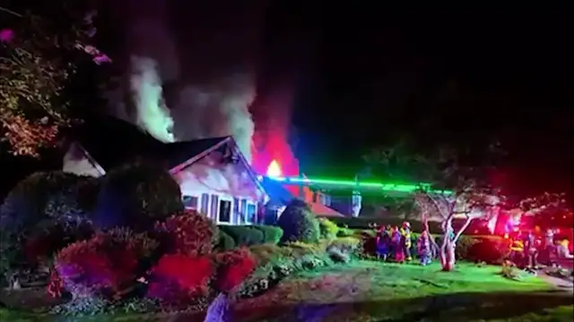 Video thumbnail for Seaford house fire displaces 3 residents