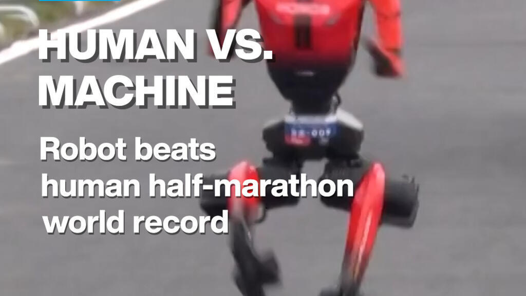 Video thumbnail for Robot beats human half-marathon world record