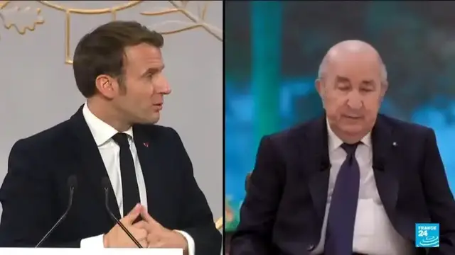 'Video thumbnail for France's Macron urges tougher line in standoff with Algeria'