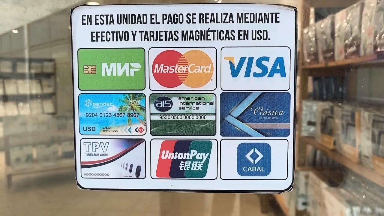 Video thumbnail for Cuba: Central bank of Cuba announces processing suspension for Visa and Mastercard payments.