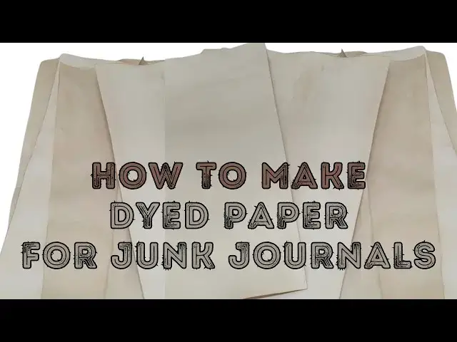 Video thumbnail for How to Make DIY Dyed Paper for Junk Journals