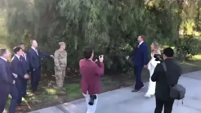 Video thumbnail for Soldier Deployed Overseas Surprises Best Friend On Wedding Day | Happily TV