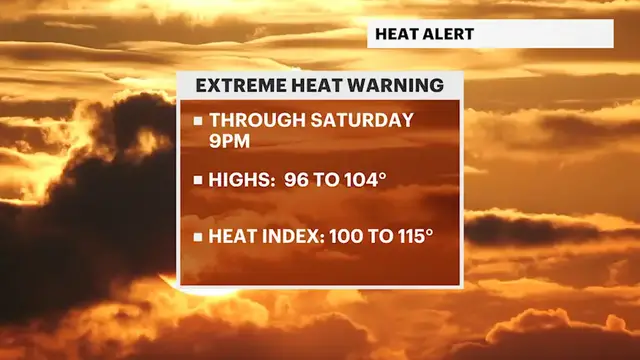 Video thumbnail for DANGEROUS HEAT: Highs again soar into the 100s with thunderstorms into Holiday weekend for The Bronx