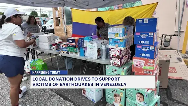 Video thumbnail for Venezuelan communities on Long Island collect supplies for relief efforts following earthquake